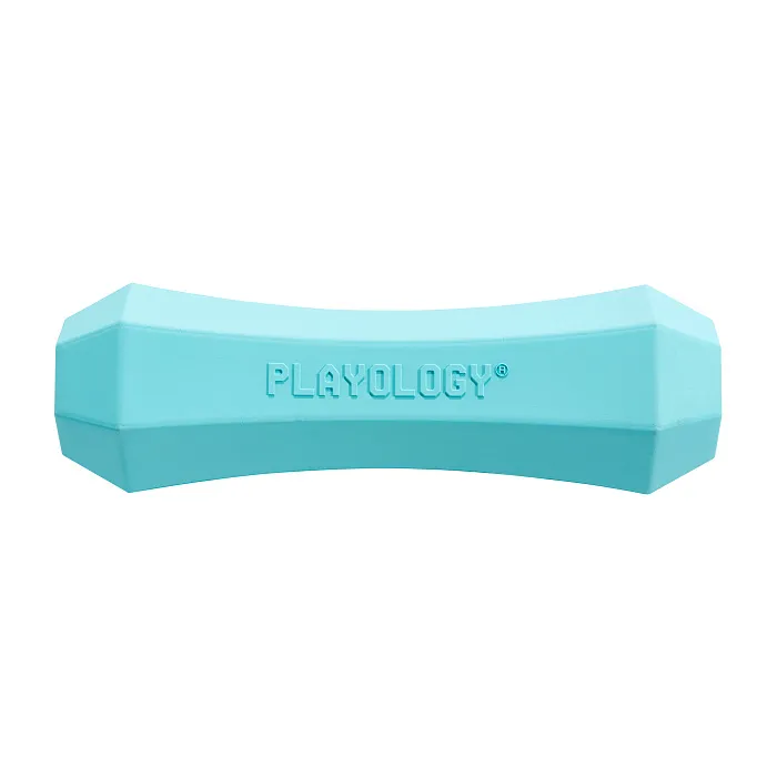Playology  жевательная палочка SQUEAKY CHEW STICK для собак средних и крупных пород с ароматом арахиса, большая, цвет голубой СКИДКА 50%