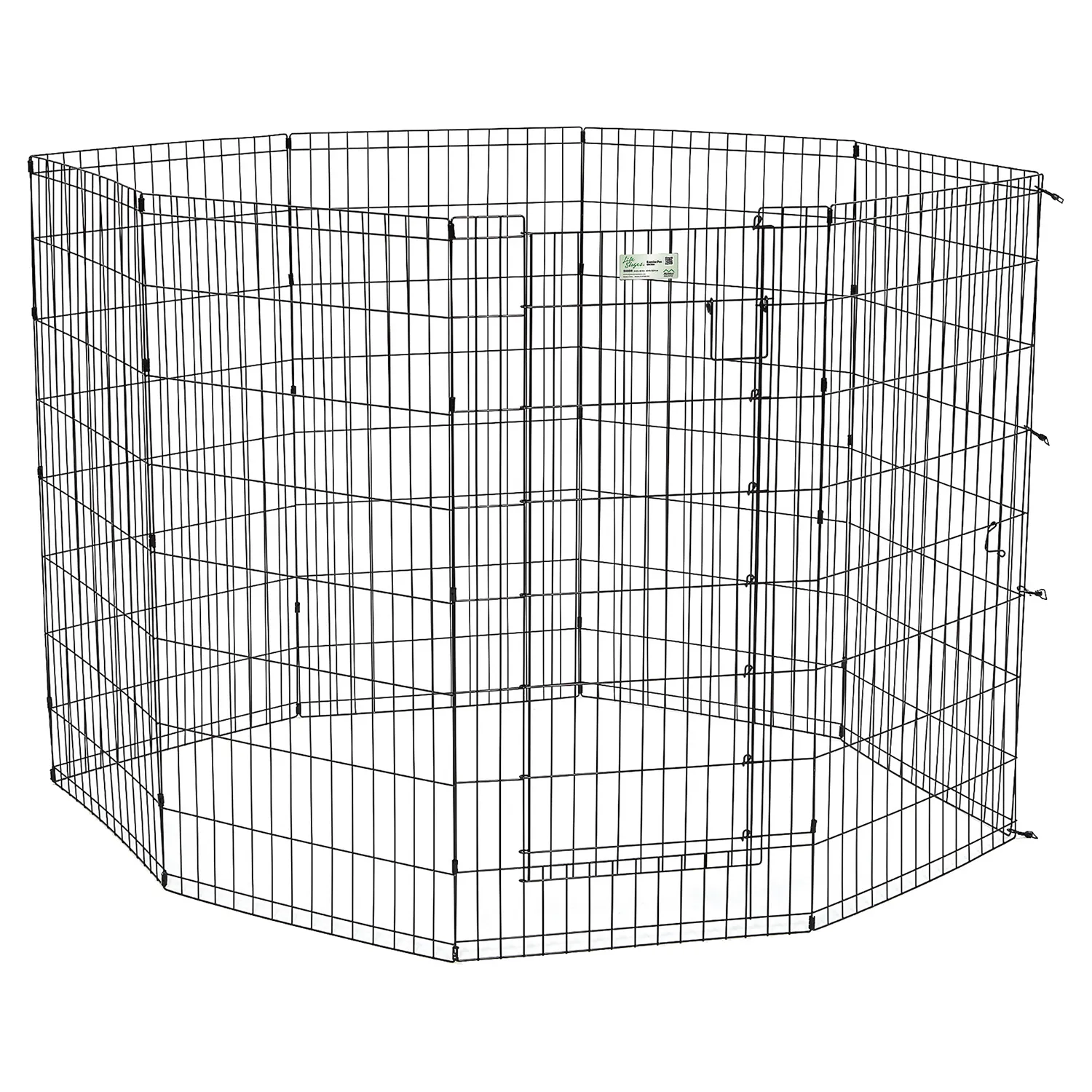 Вольер MidWest Life Stages для собак, 8 панелей 61х122h см, с дверью-MAXLock черный СКИДКА 40%
