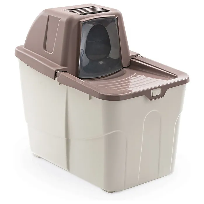 Био-туалет MPS BUXO CLOSE для кошек с закрытым входом сверху, в комплекте с совком и угольным фильтром, 58x39x56см цвета в ассортименте СКИДКА 30%