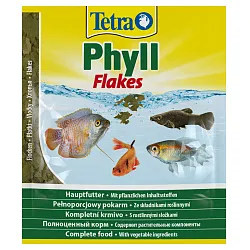 TetraPhyll корм для всех видов рыб растительные хлопья 12 г (sachet)