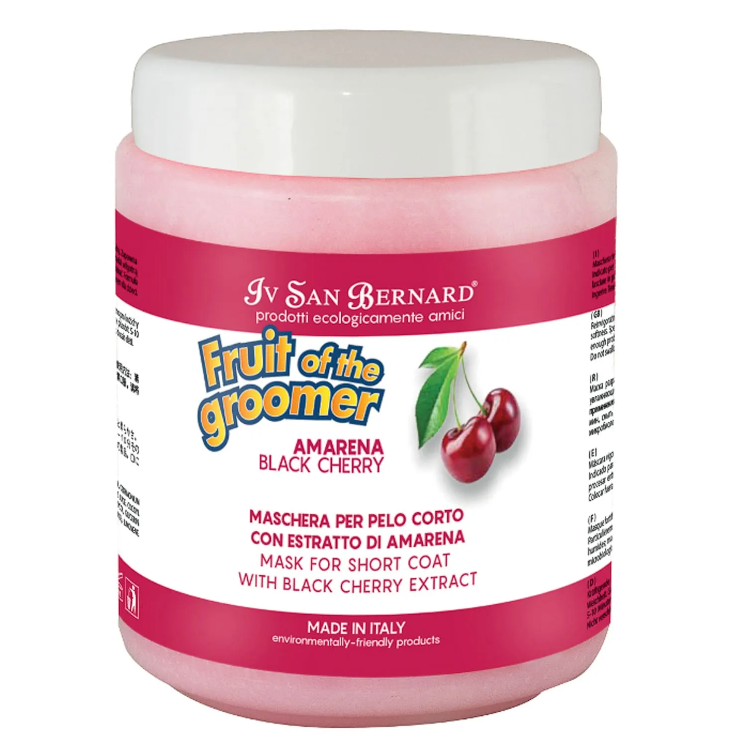 ISB Fruit of the Groomer Black Cherry Восстанавливающая маска для короткой шерсти с протеинами шелка 1 л
