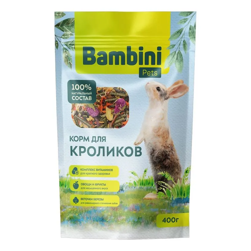 Корм Bambini Pets для кроликов, 400 г