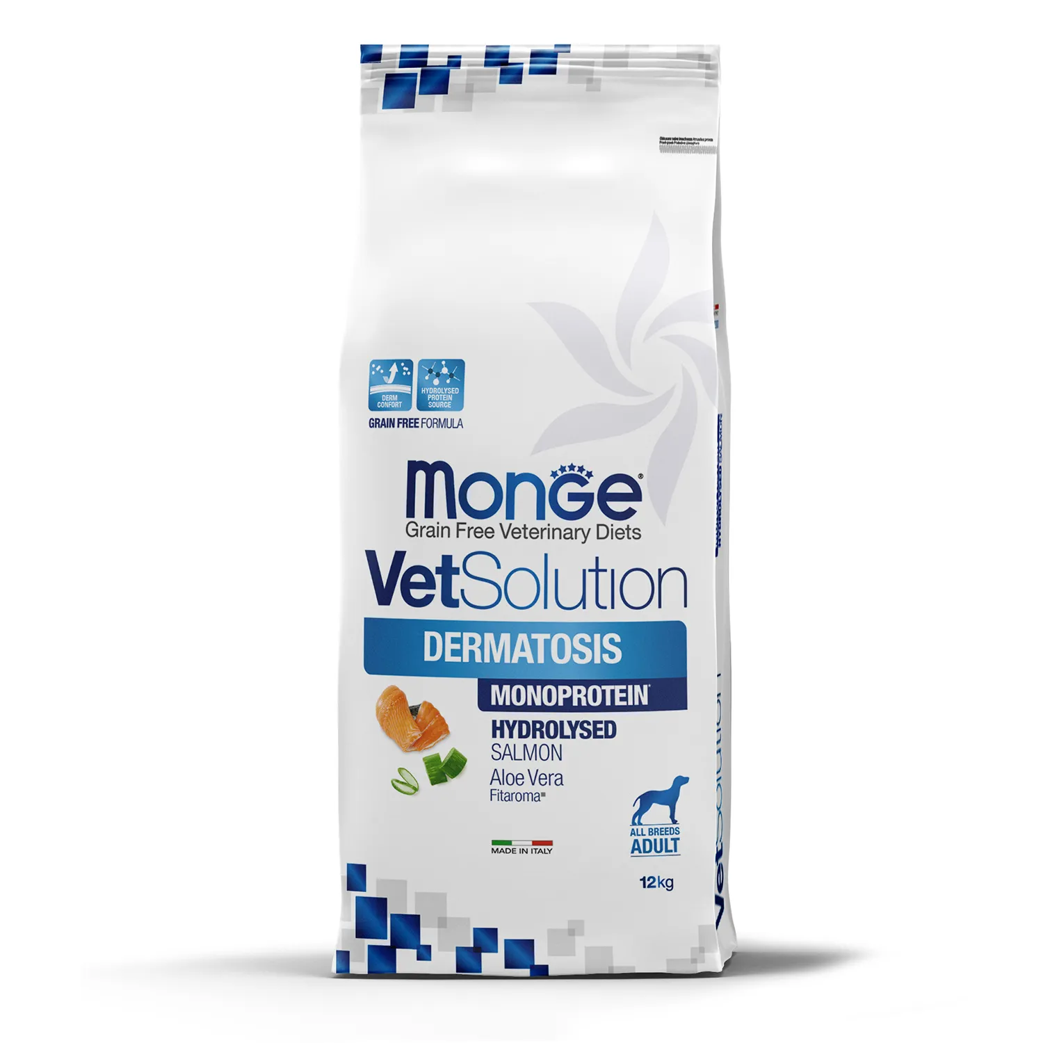 Диетический корм Monge VetSolution Dog Dermatosis Дерматозис для собак при заболеваниях кожи 12 кг