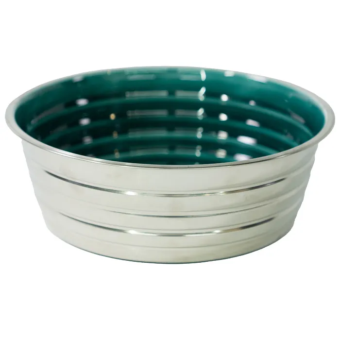 Миска Mr.Kranch из нержавеющей стали с керамическим покрытием Cyclo 2700 мл нескользящее основание изумрудная СКИДКА 50%