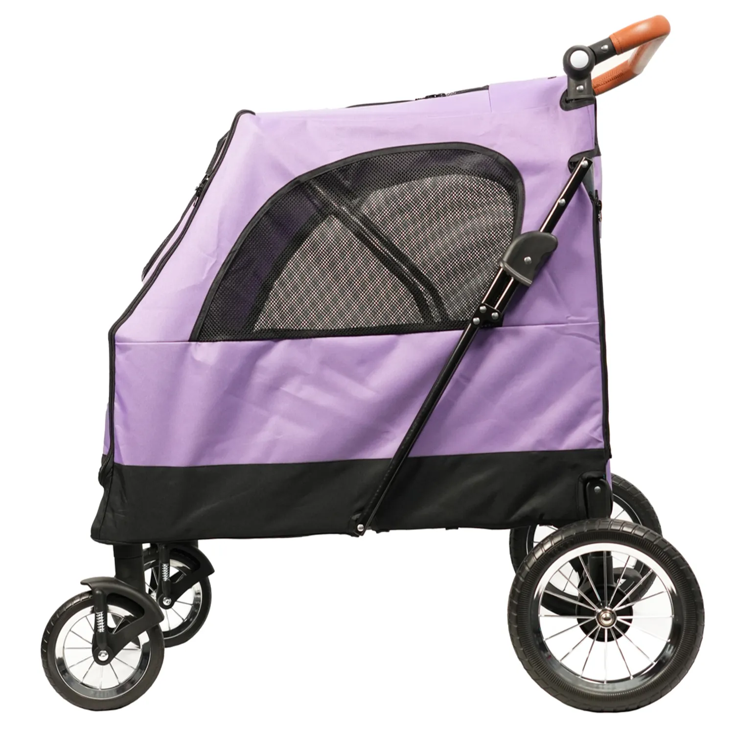 Коляска прогулочная Mr.Kranch для собак и кошек большая выставочная (макс. нагрузка 55 кг) фиолетовая