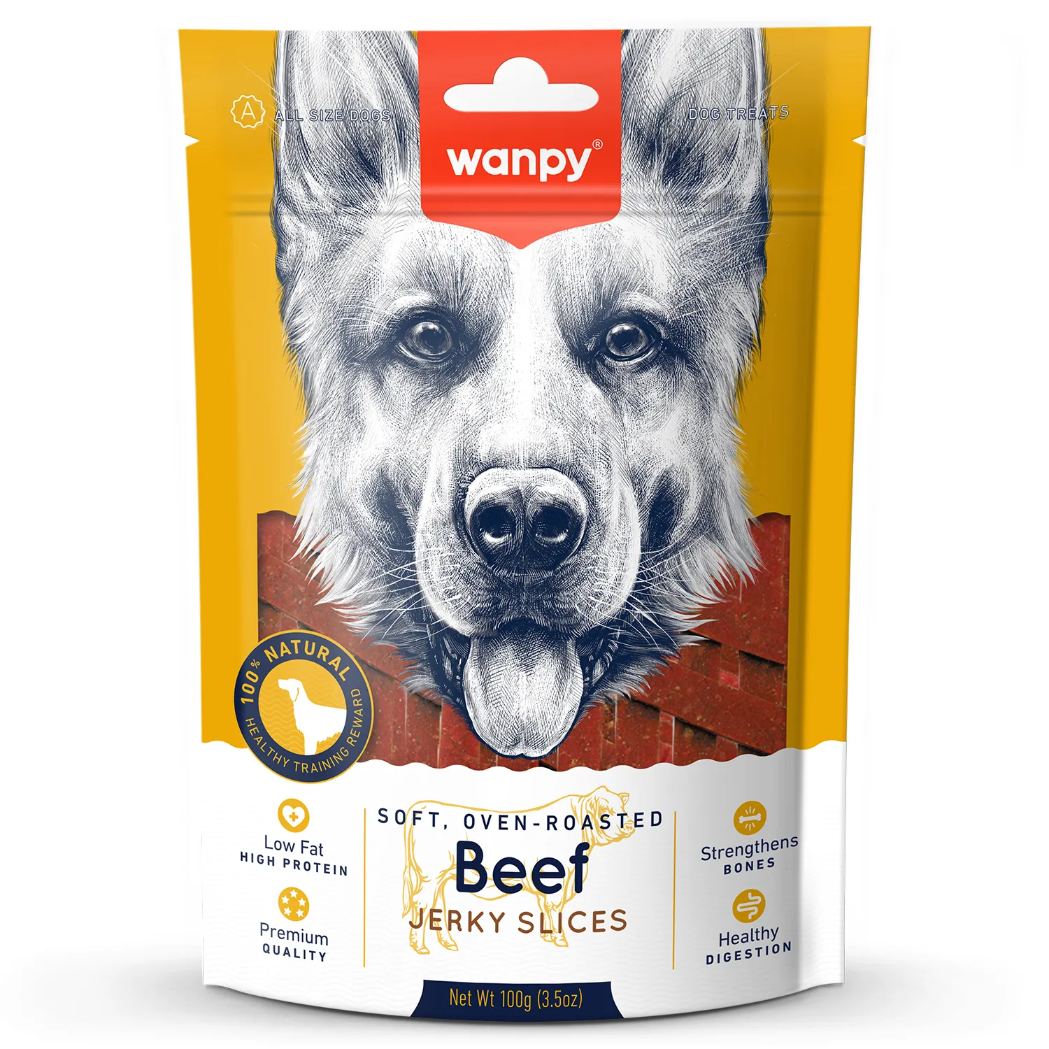 Wanpy Dog соломка из вяленой говядины 100 г