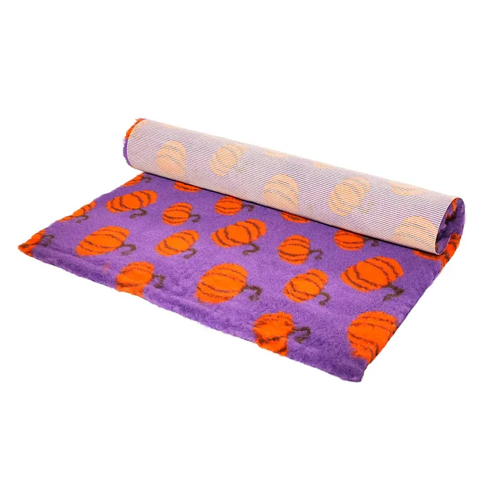 Коврик меховой ProFleece Тыковки 1х1,6м фиолетовый/оранжевый/шоколадный
