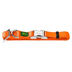 Hunter ошейник для собак ALU-Strong S (30-45 см) нейлон с металлической застежкой оранжевый