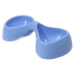 United Pets миска двойная Bicio, 2х230 мл, голубая United Pets миска двойная Bicio, 2х230 мл, голубая