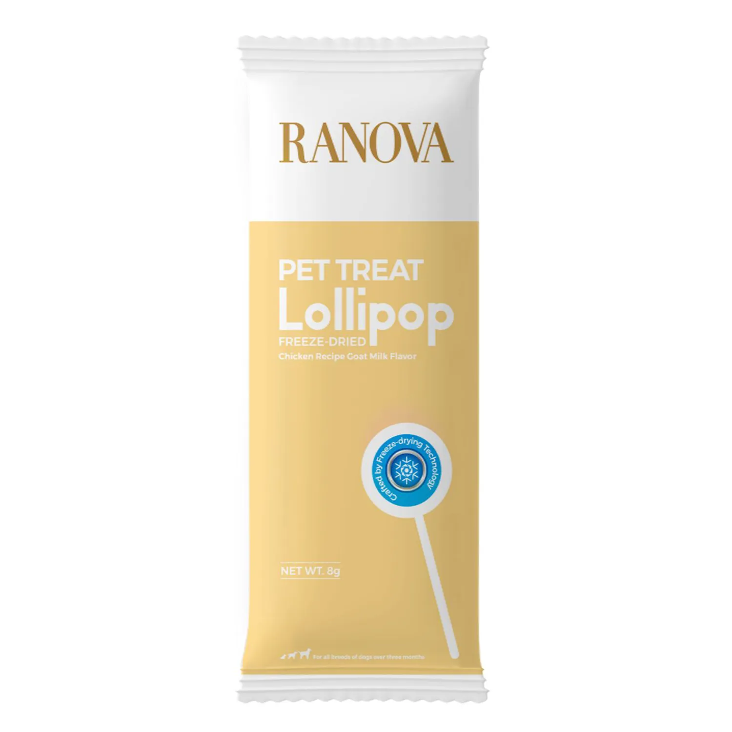 Лакомство Ranova для собак CN сублимированное на палочке с козьим молоком, 8 г х 6 шт