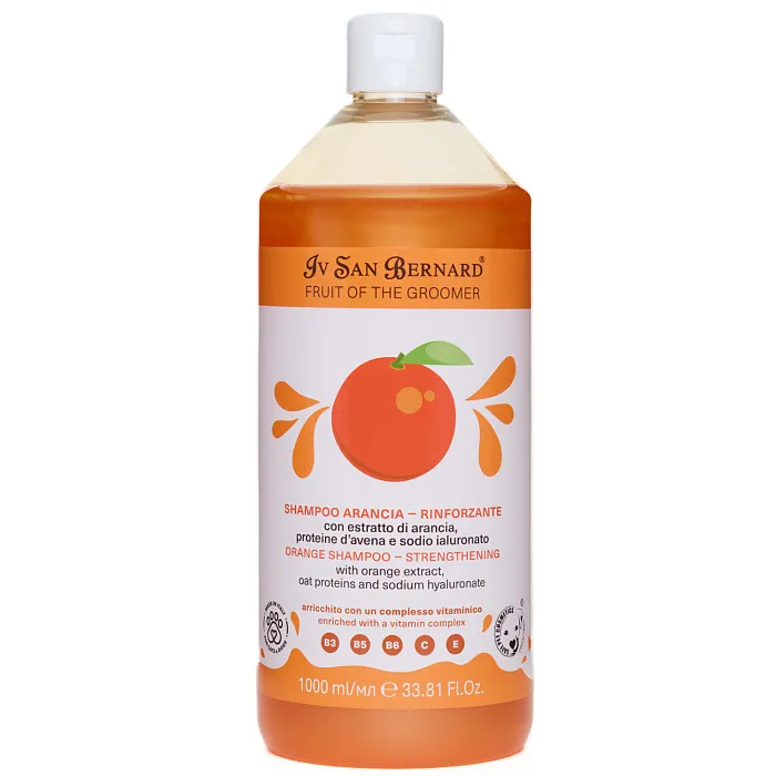 ISB Fruit of the Groomer Orange шампунь для слабой выпадающей шерсти с протеинами овса 1000 мл