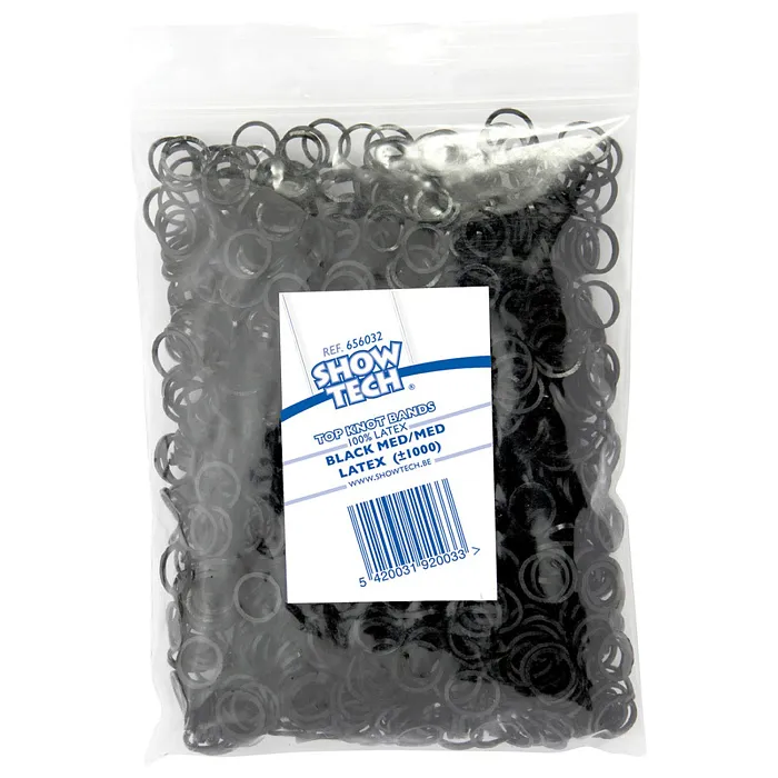 SHOW TECH латексные резинки 9 мм черные 1000 шт