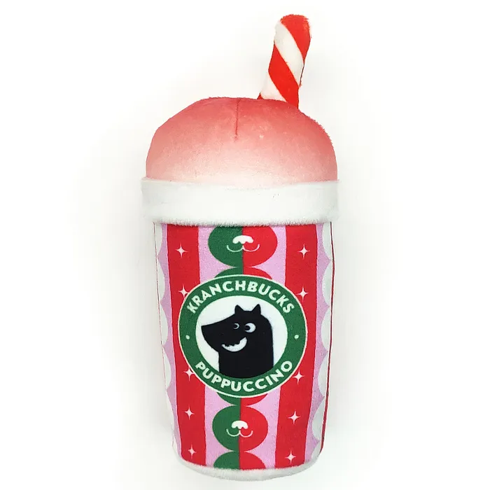 Игрушка Mr.Kranch для собак Капучино Kranchbucks с пищалкой и хрустящей трубочкой новогодняя серия СКИДКА 50%