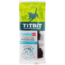 Лакомство TiTBiT Dental+ Зубочистка для собак мелких пород с говядиной 26 г Лакомство TiTBiT Dental+ Зубочистка для собак мелких пород с говядиной 26 г