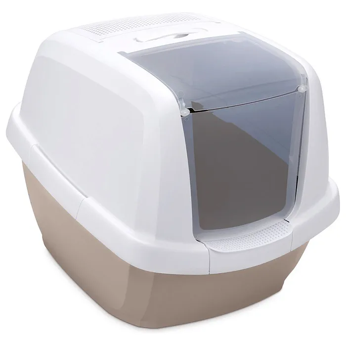 IMAC био-туалет для кошек MADDY 62х47,5х47,5h см, белый/бежевый