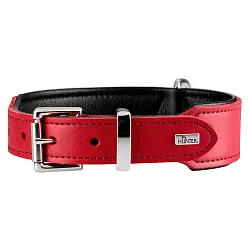Hunter ошейник для собак Basic 60 (47-54 см) / 3,9 кожа красный / черный Hunter ошейник для собак Basic 60 (47-54 см) / 3,9 кожа красный / черный