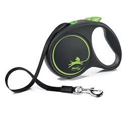 flexi рулетка Black Design L (до 50 кг) 5 м лента черный/зеленый flexi рулетка Black Design L (до 50 кг) 5 м лента черный/зеленый