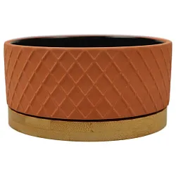 Миска Mr.Kranch Bamboo керамическая коричневая на бамбуковой подставке 530 мл Миска Mr.Kranch Bamboo керамическая коричневая на бамбуковой подставке 530 мл